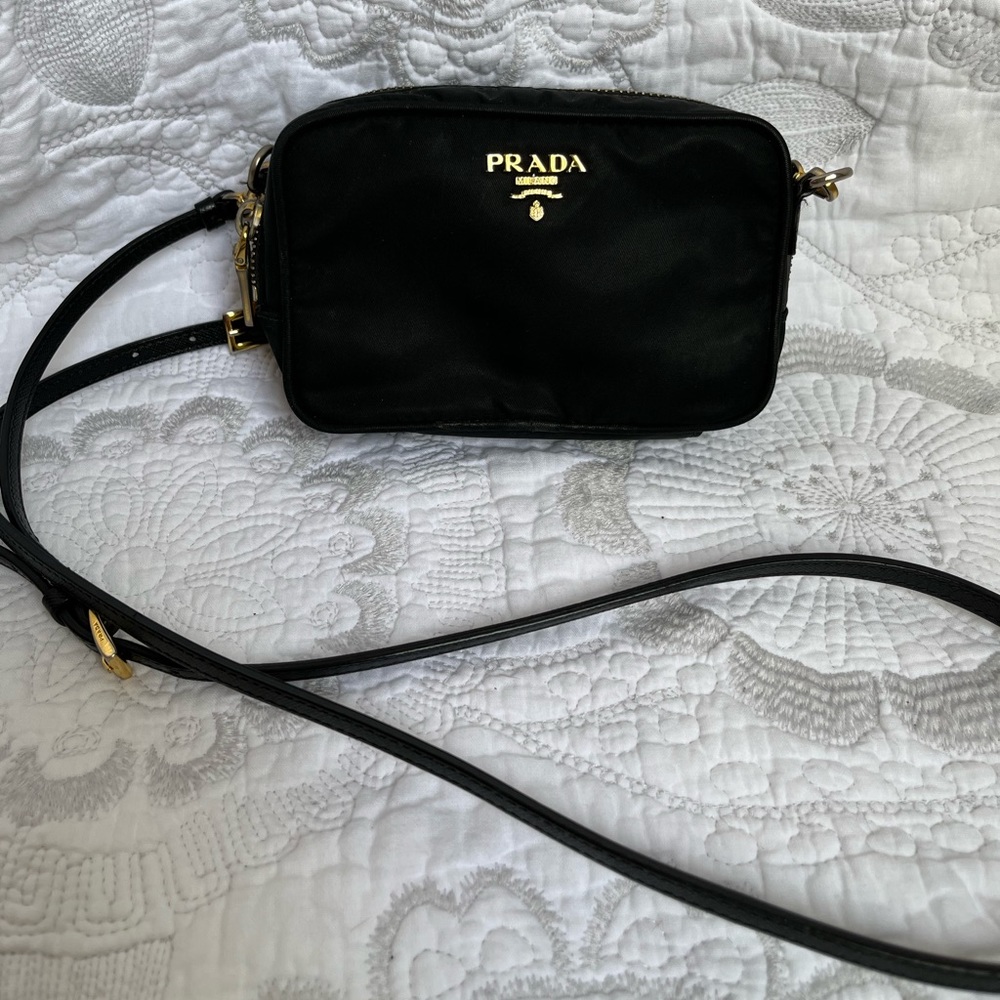 Authentic PRADA nylon camera bag crossbody